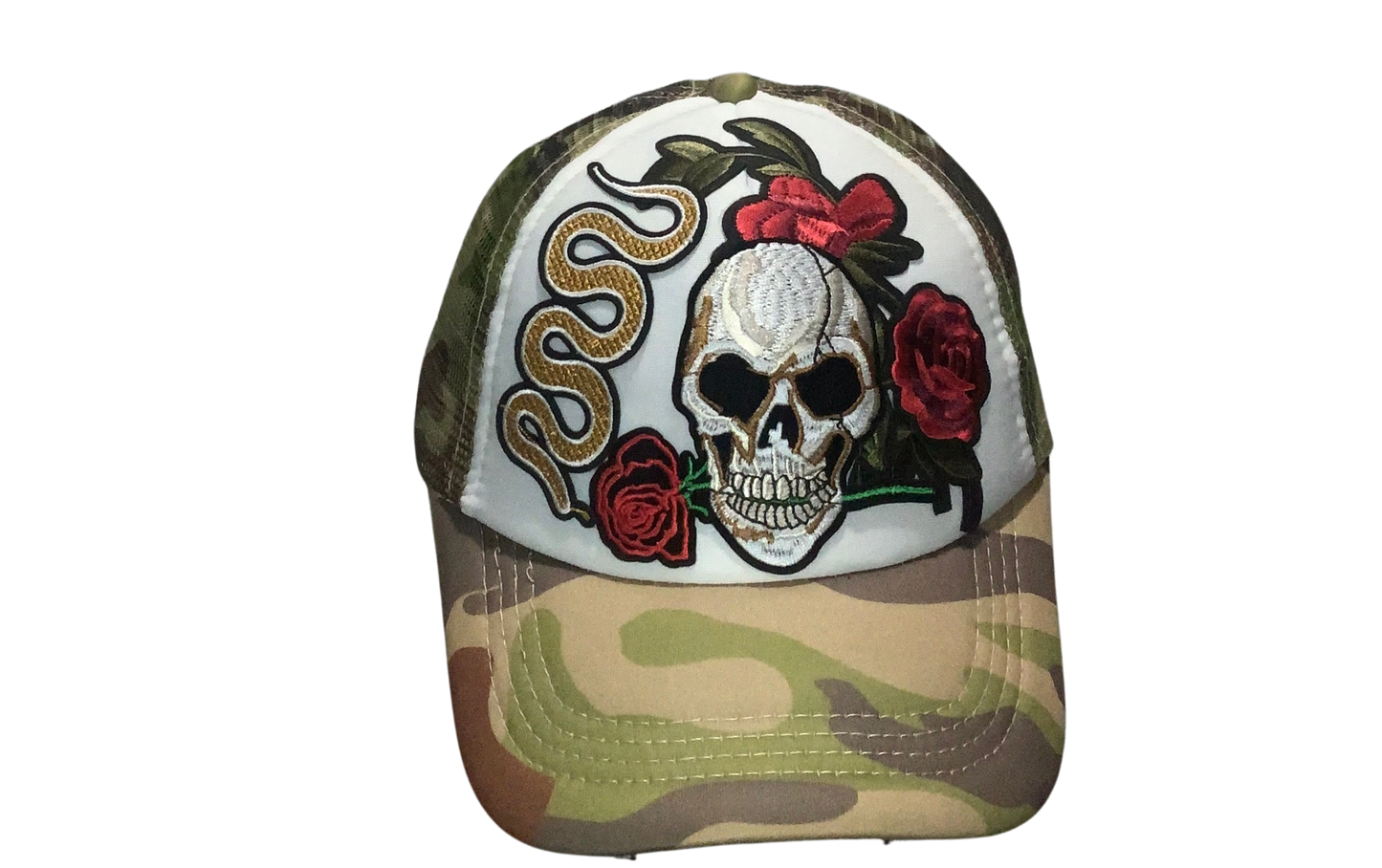 Skull Rose Trucker Hat